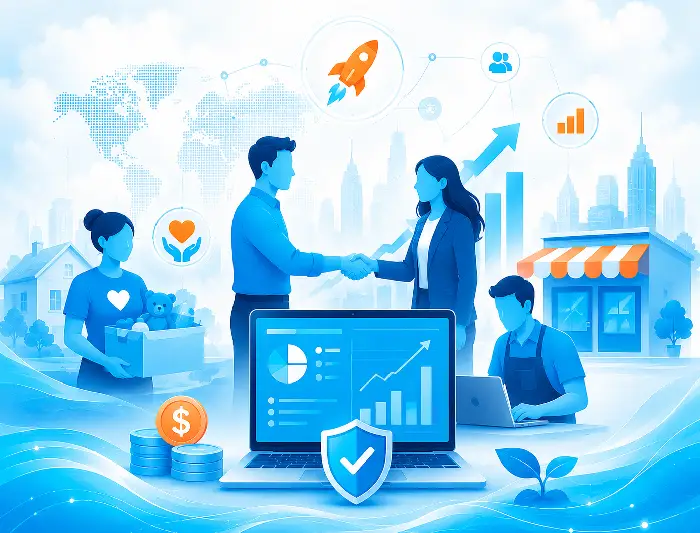 Analytics and online business dashboard